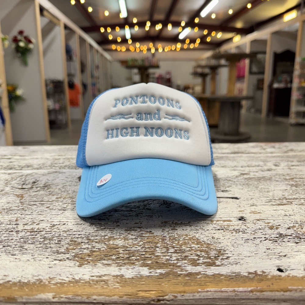 Blue and White Trucker Hat